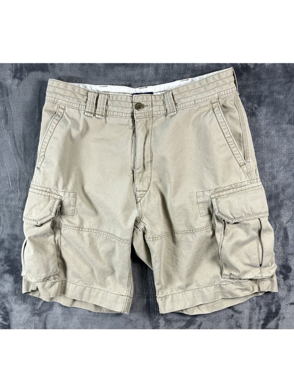 Polo Ralph Lauren Men's Classic Polo Chino Cargo Shorts Tan Khaki Sz 36 Cotton